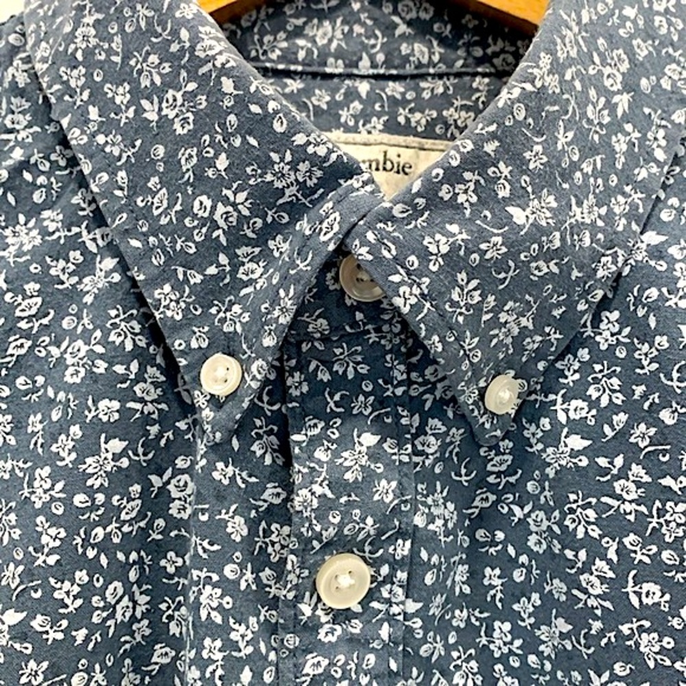 Abercrombie & Fitch Mens Floral Print Long Sleeve Button Shirt Size M Stretch - Picture 4 of 10